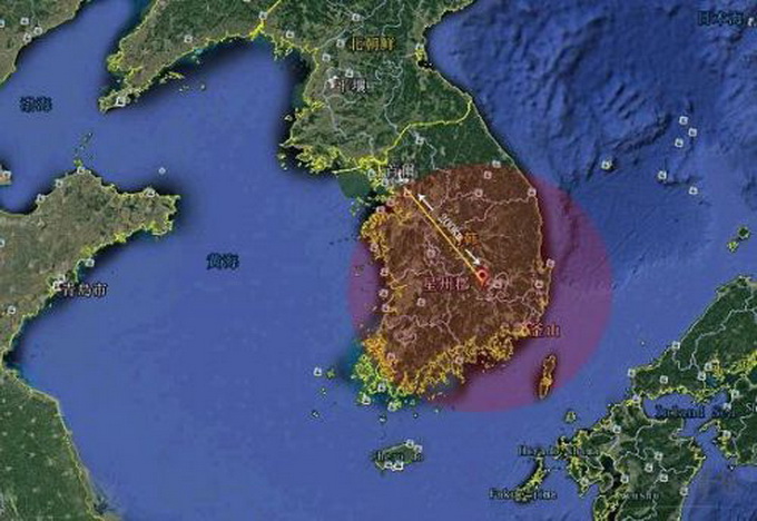 航拍星州萨德基地 基础工程进行中探测中国除西部之外导弹动态